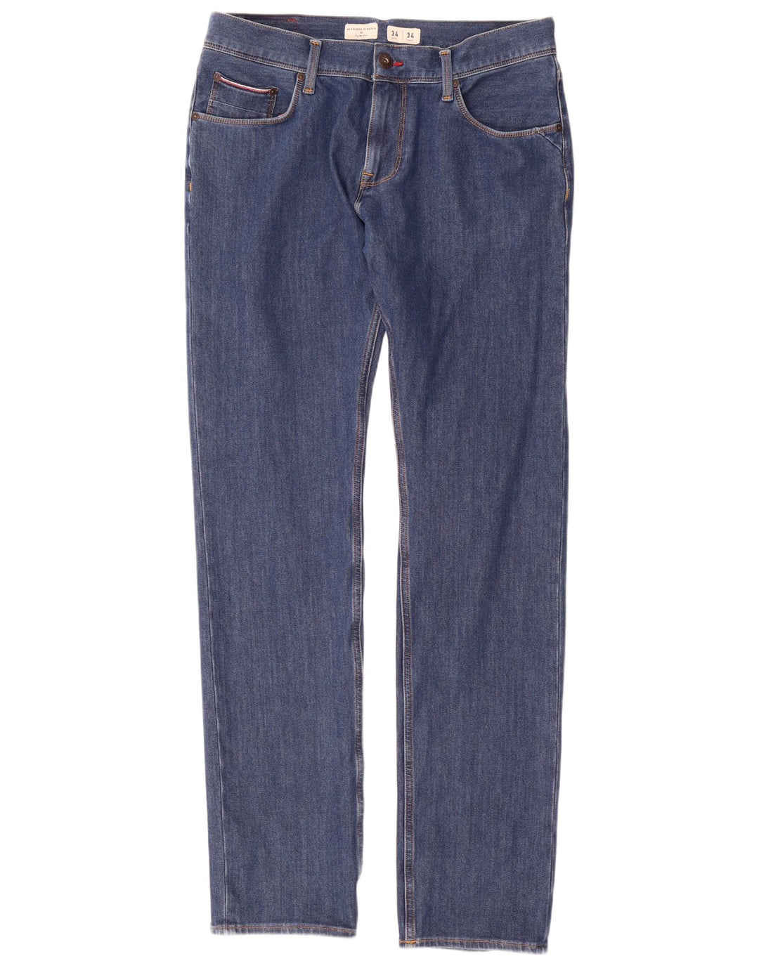 Tommy Hilfiger Herren Bleecker Slim Jeans W34 L34 Blaue Baumwolle