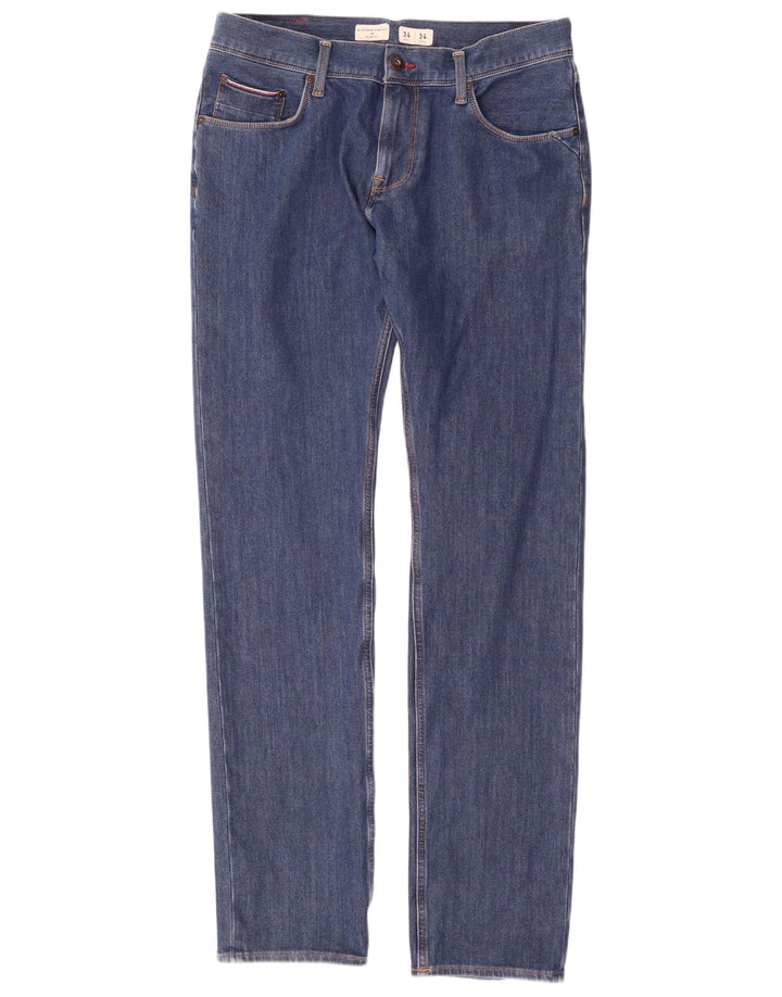 Tommy Hilfiger Herren Bleecker Slim Jeans W34 L34 Blaue Baumwolle