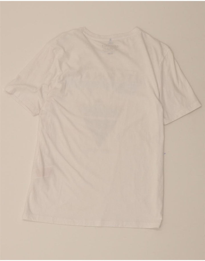 JACK & JONES Mens Graphic T-Shirt Top Large White Cotton Vintage Jack & Jones and Second-Hand Jack & Jones from Messina Hembry 