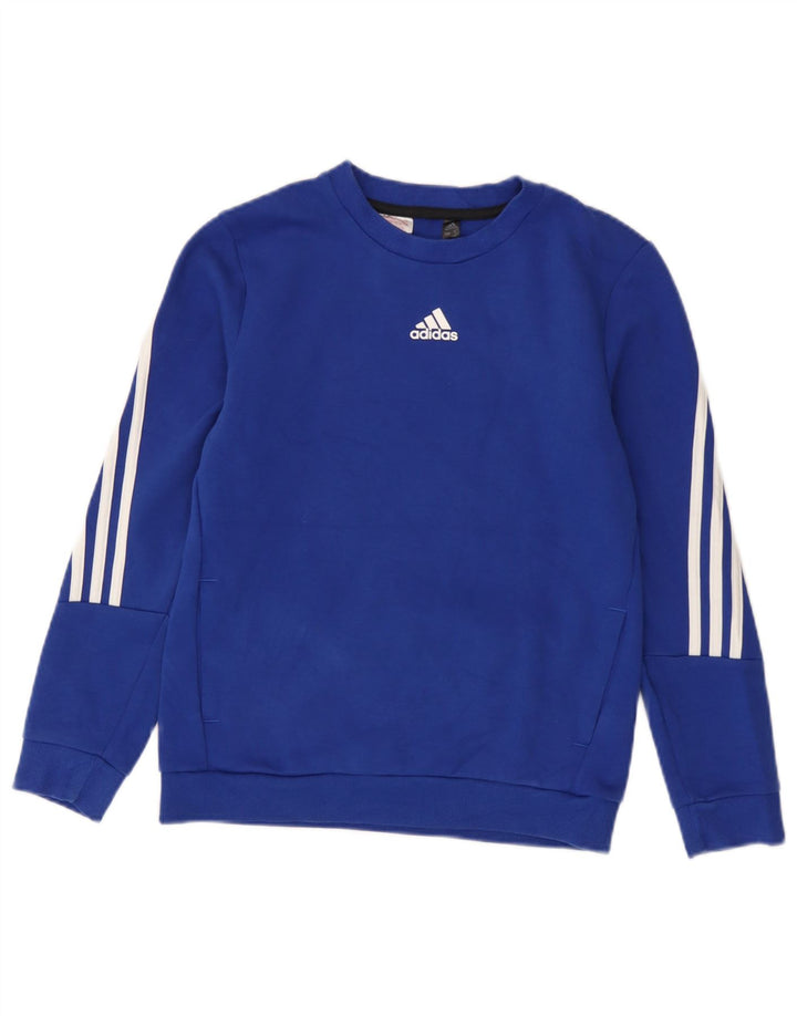 Adidas Jungen Sweatshirt Pullover 11–12 Jahre, blaue Baumwolle