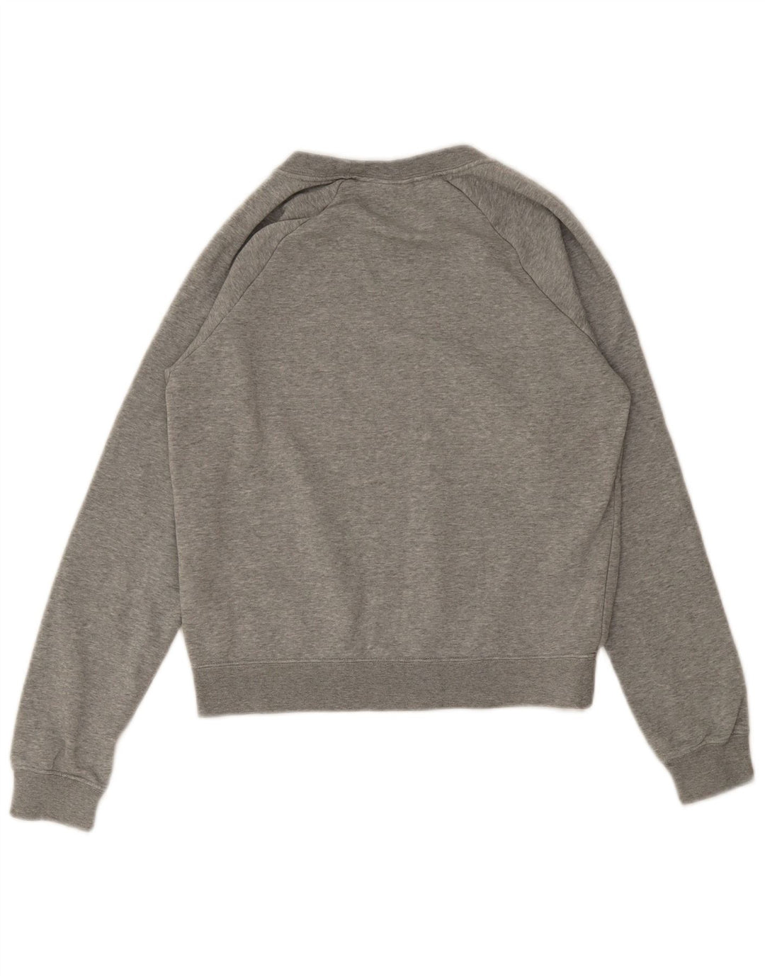 Nike Damen Sweatshirt Pullover UK 6 XS Graue Baumwolle