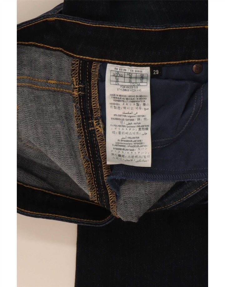 Guess Damen Low Bootcut Jeans W29 L33 Marineblaue Baumwolle