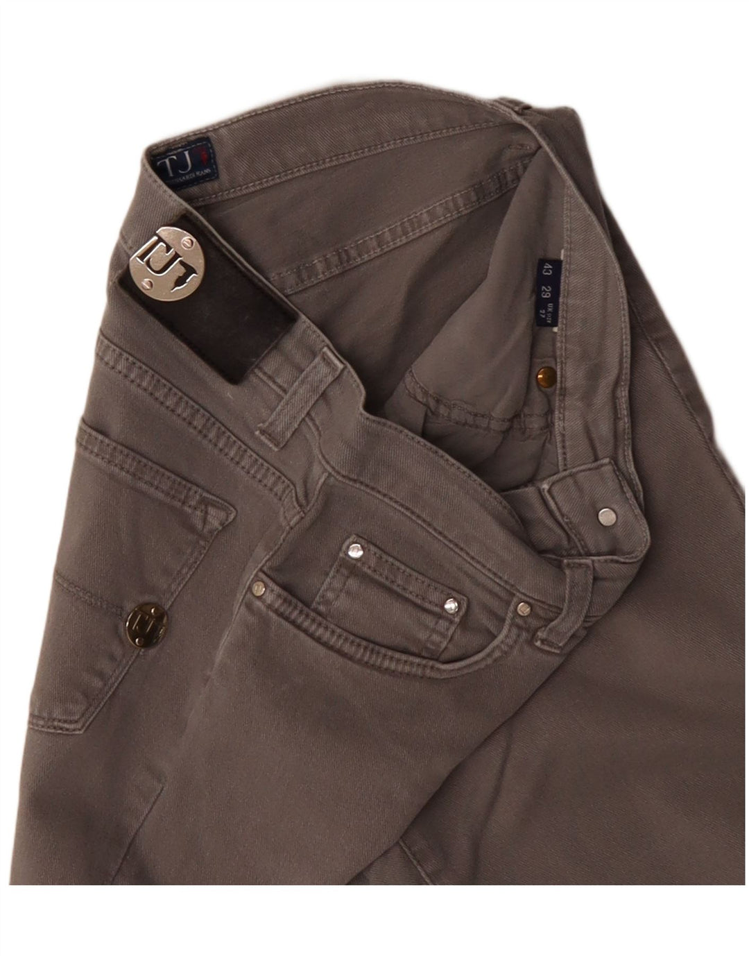 TRUSSARDI Gerade Freizeithose für Damen W27 L31 Grau