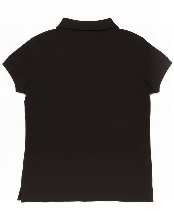 Marina Militare Damen Poloshirt UK 10 Small Schwarz Baumwolle