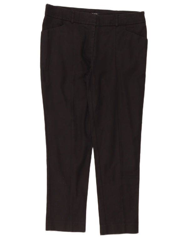 Oasis Slim Freizeithose für Damen, UK 14, Größe L, W34, L28, Schwarz, Baumwolle