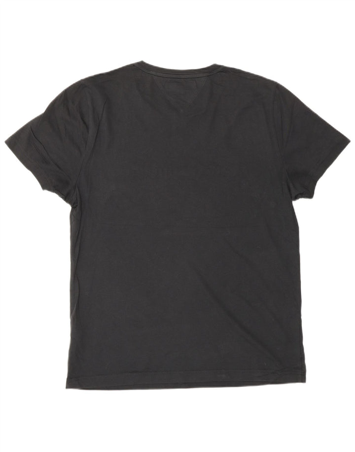 Tommy Hilfiger Herren-T-Shirt mit Grafik, mittelschwarze Baumwolle