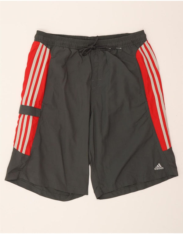 ADIDAS Herren-Badeshorts, groß, graues Colourblock-Polyester