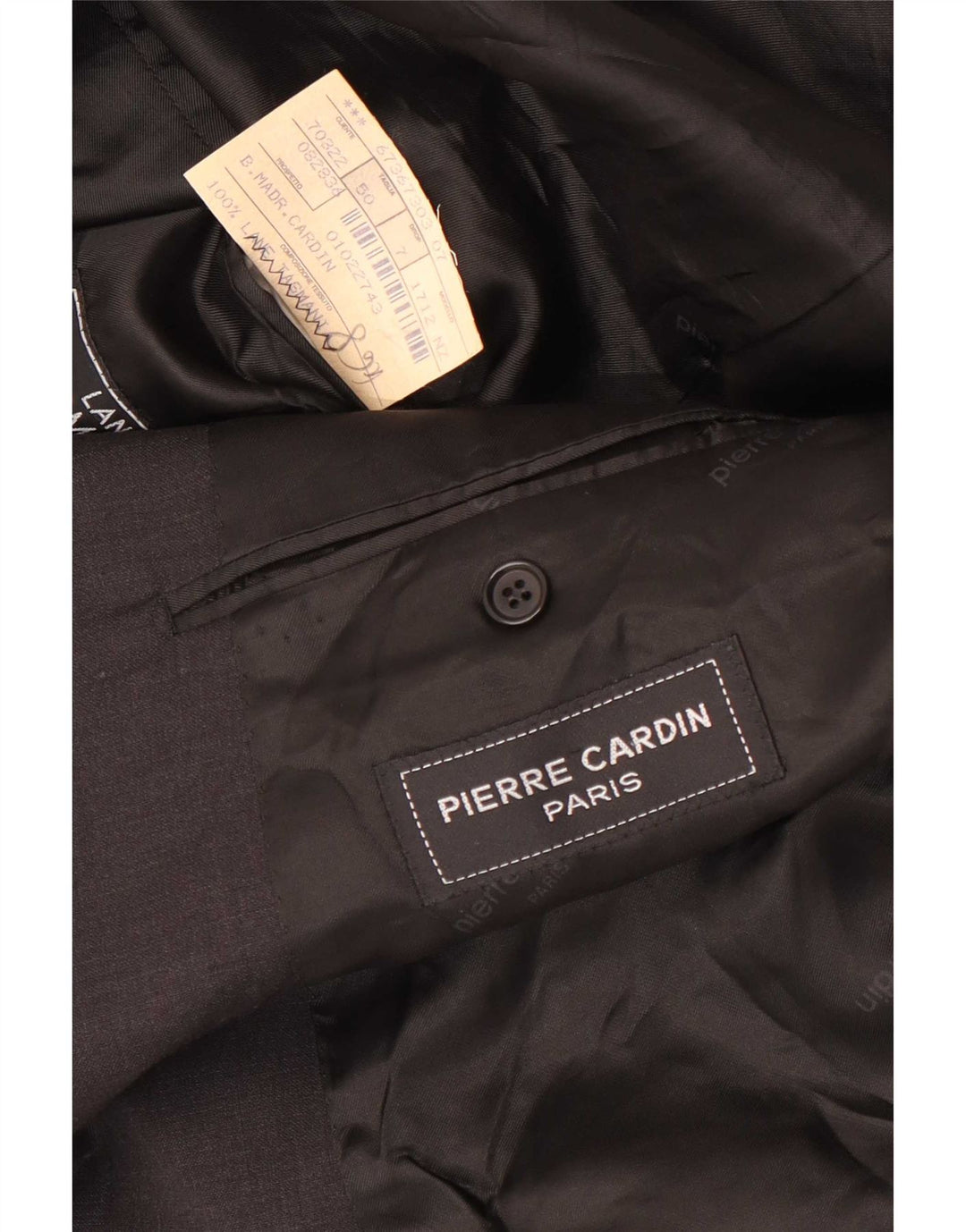 Pierre Cardin Herren-Blazer mit 2 Knöpfen, IT 50, große graue Wolle