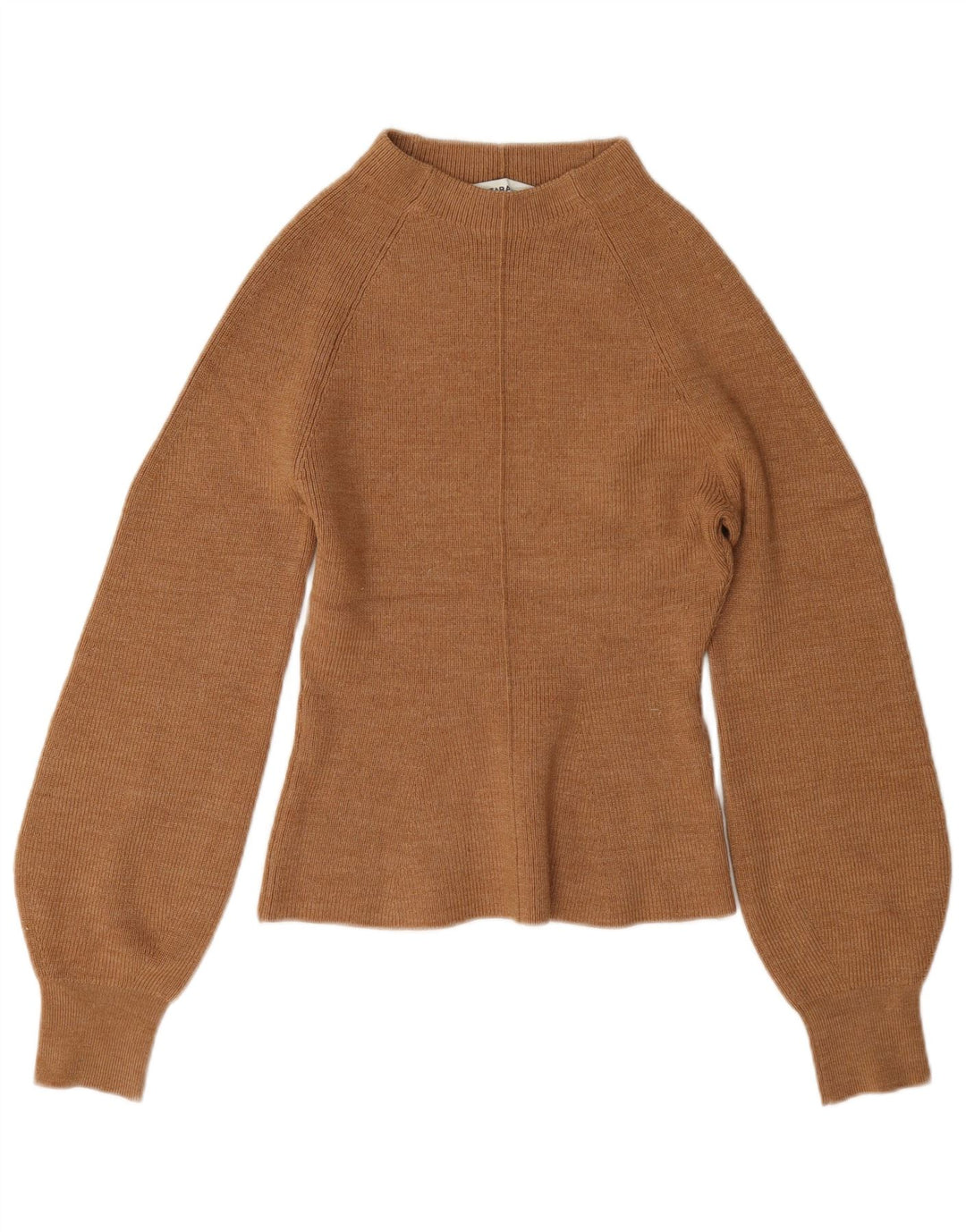 Rollkragenpullover für Damen von Zara, Gr. 10, Small, Braun, Acryl