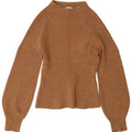 Rollkragenpullover für Damen von Zara, Gr. 10, Small, Braun, Acryl