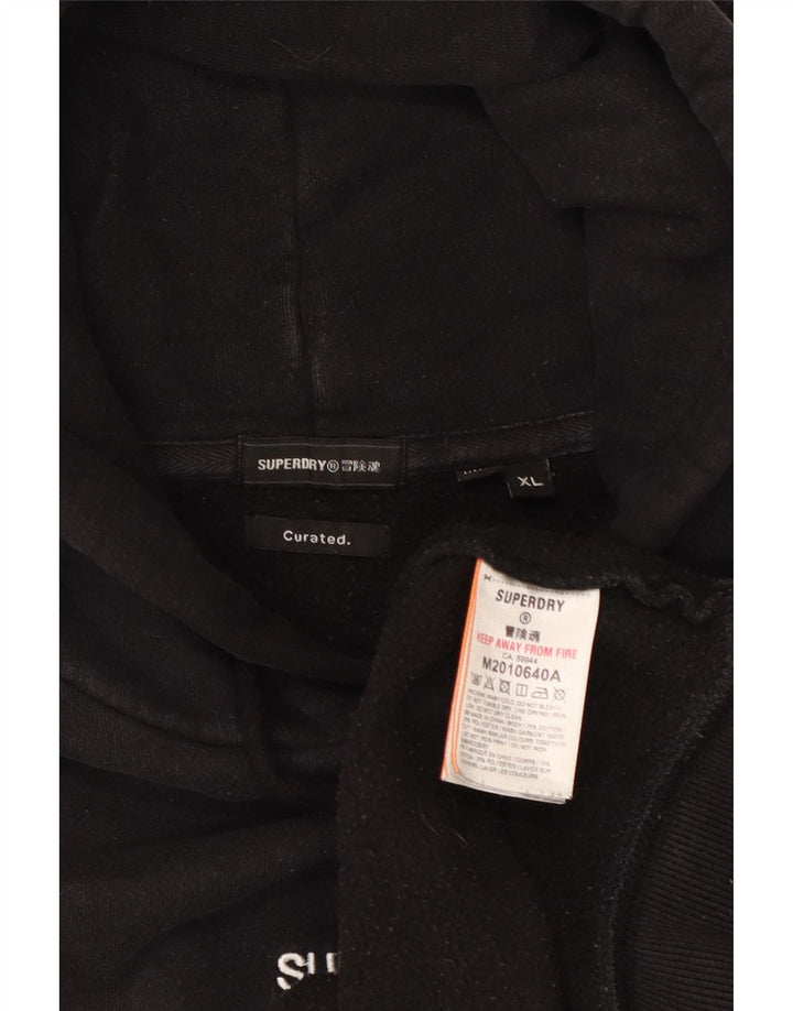 Superdry Herren Kapuzenpullover XL aus schwarzer Baumwolle