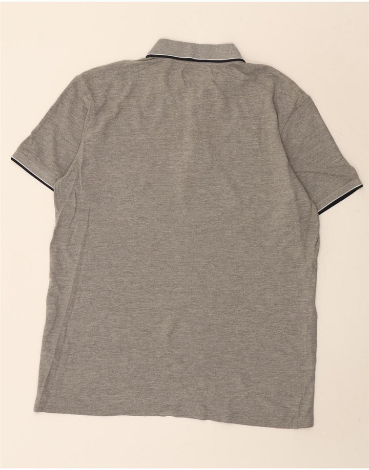 Kappa Herren Poloshirt 2XL grau gestreift aus Baumwolle