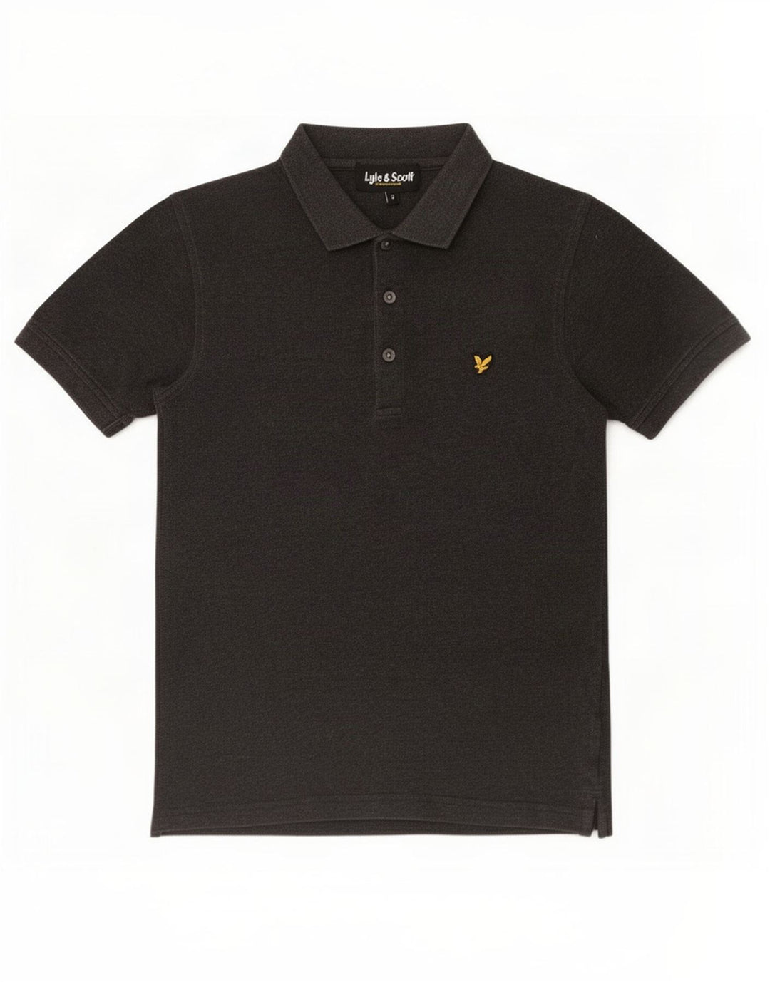 Lyle & Scott Herren-Poloshirt, Größe S, graue Baumwolle