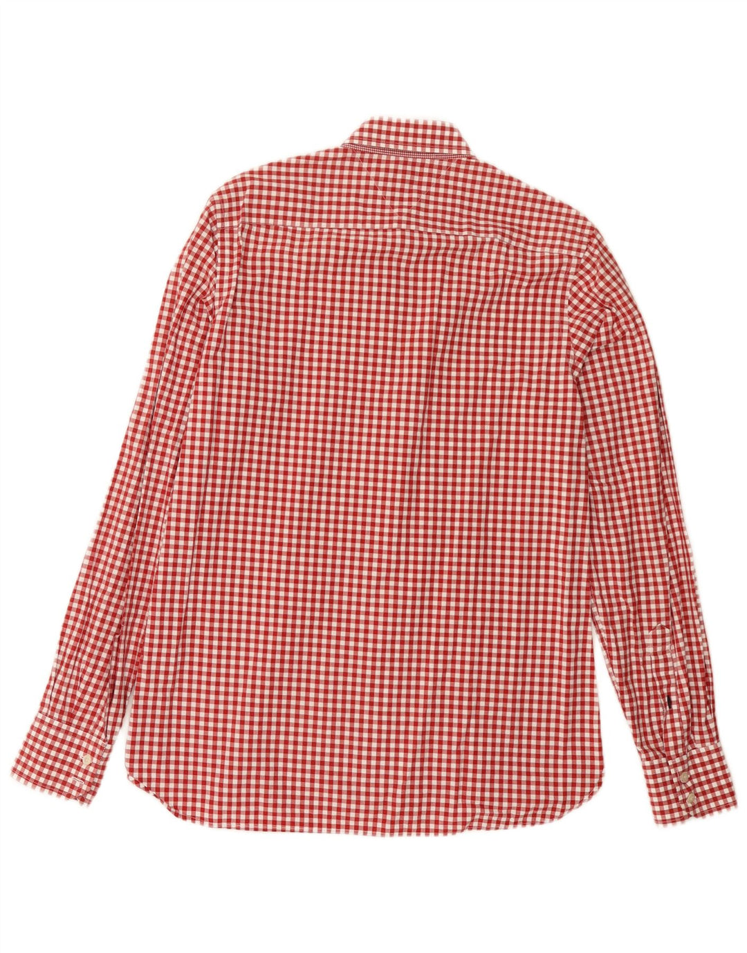 Tommy Hilfiger Herren-Hemd mit normaler Passform, kleine rote Gingham-Baumwolle