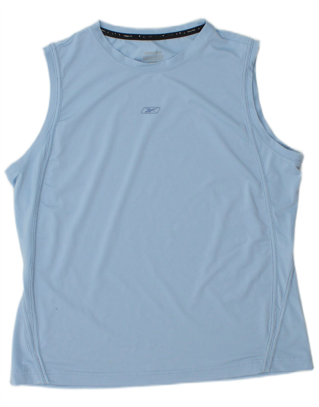 REEBOK Damen-Trägershirt UK 14 Mittelblaues Polyester