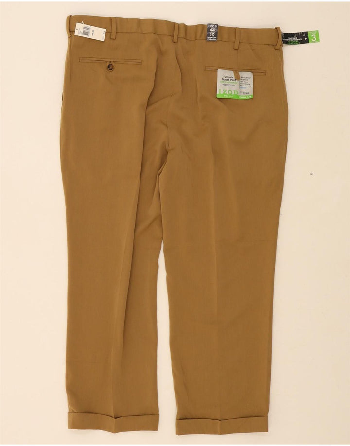 IZOD Mens Pegged Chino Trousers W44 L30 Brown Polyester Vintage Izod and Second-Hand Izod from Messina Hembry 