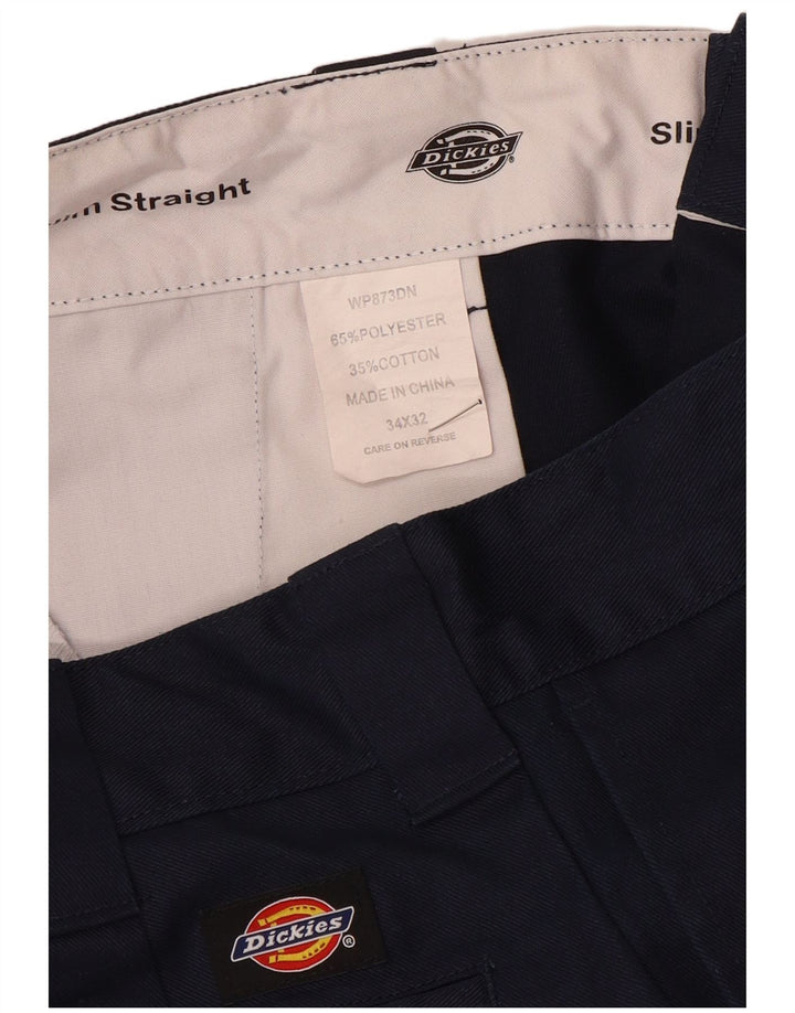 Dickies Slim Straight Chino-Hose für Herren, W34, L32, Marineblau, Polyester