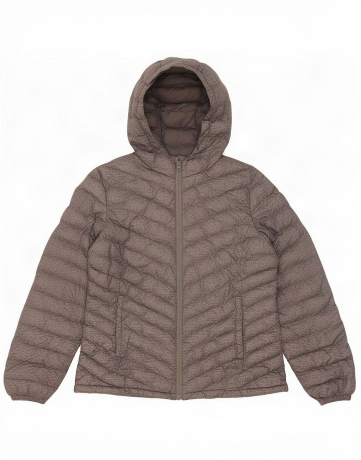Mountain Warehouse Wattierte Damenjacke mit Kapuze, UK 14, Größe L, Grau, Polyester