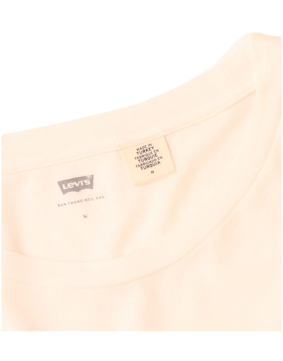 Levi's Damen Grafik-T-Shirt-Oberteil UK 14 Mittelweiß