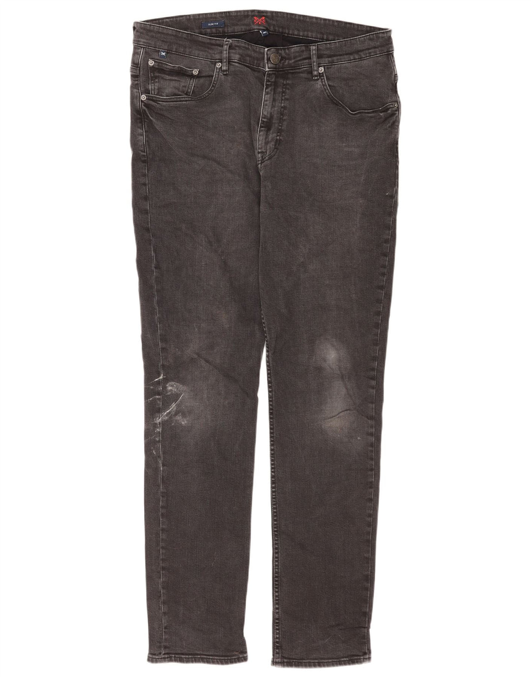 Crew Clothing Herren Slim Jeans W38 L33 Graue Baumwolle