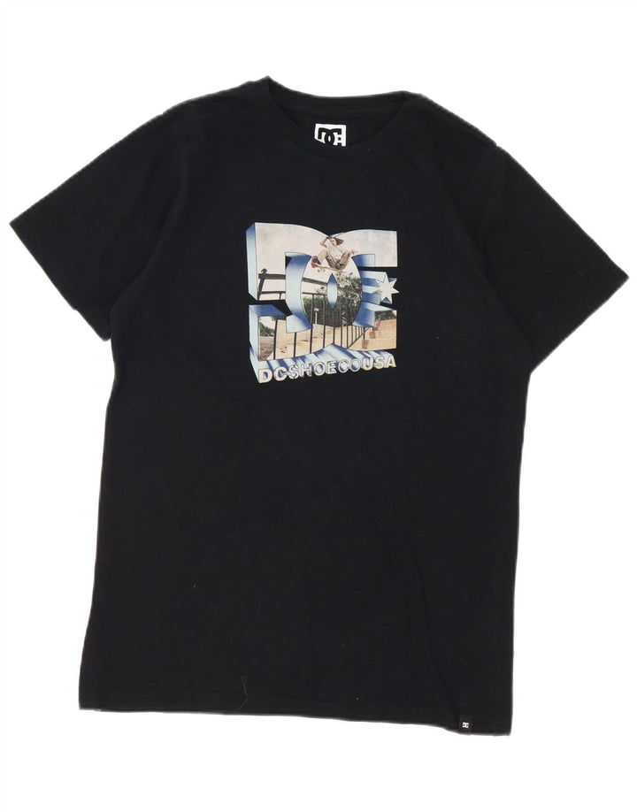 DC Jungen T-Shirt mit Grafik, 13–14 Jahre, schwarze Baumwolle