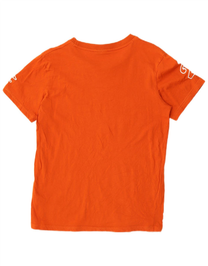 Umbro Herren Grafik-T-Shirt-Oberteil aus mitteloranger Baumwolle