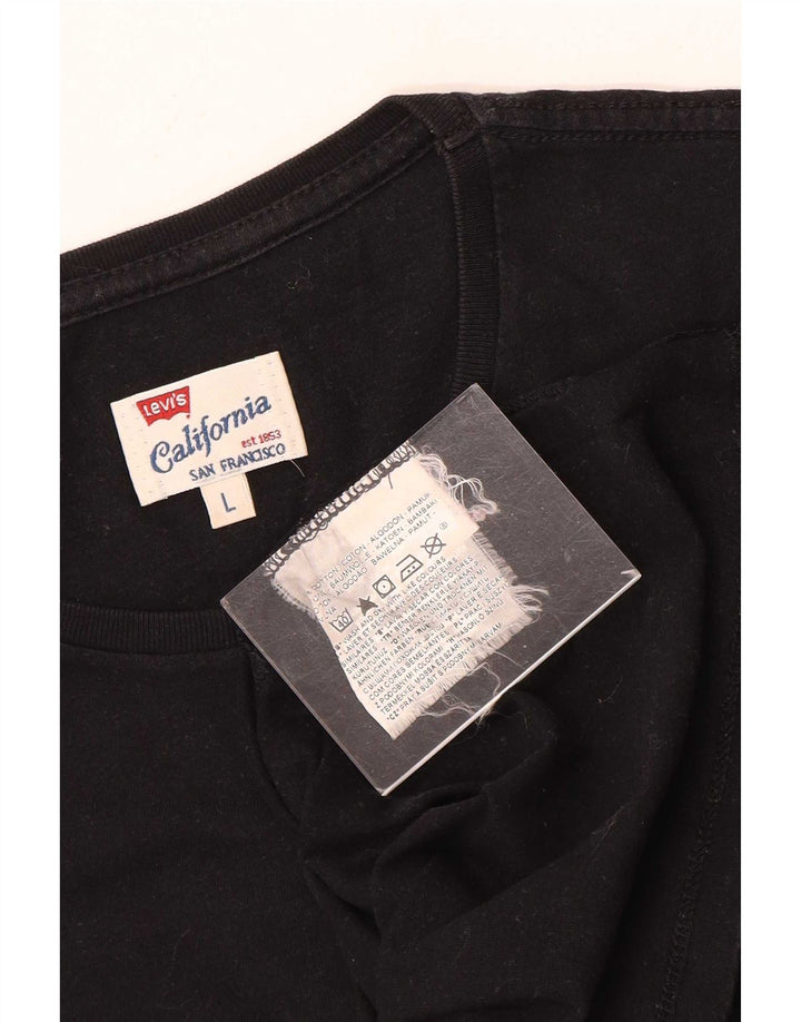 Levi's Herren T-Shirt Top Large Schwarz Baumwolle