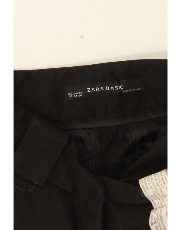 Zara Damen Skinny Chino Hose EU 36 XS W26 L28 Schwarz Polyester
