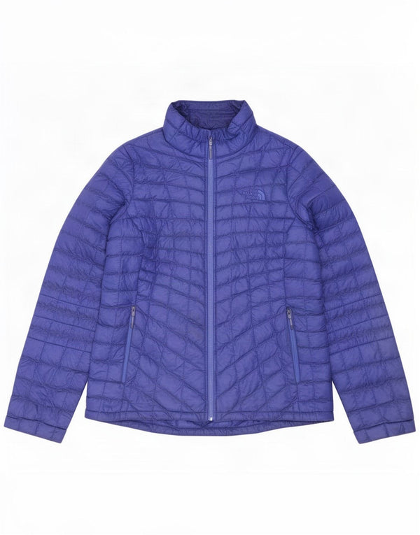 The North Face Damen Wattierte Jacke UK 14 Mittelblaues Nylon