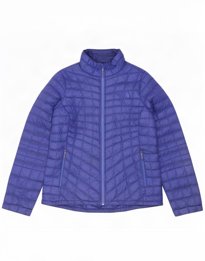 The North Face Damen Wattierte Jacke UK 14 Mittelblaues Nylon