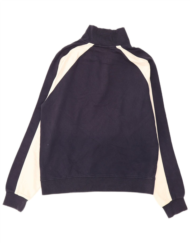 FILA Herren-Sweatshirt mit Reißverschluss am Hals, mittlerer Marineblau-Farbblock