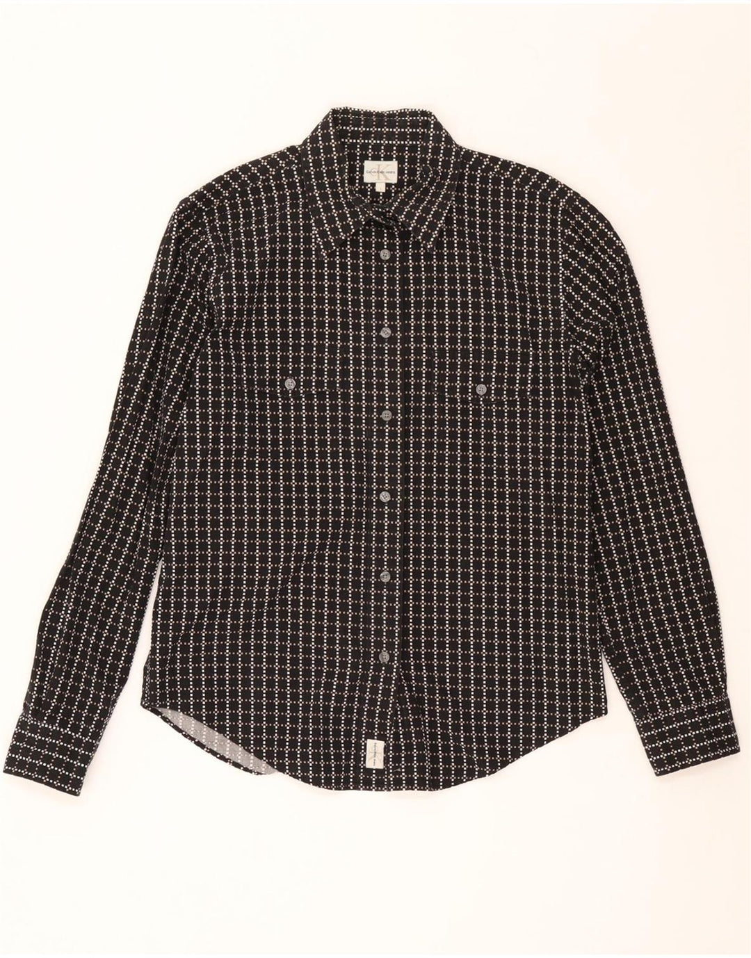 Calvin Klein Jeans Herrenhemd, groß, schwarz, geometrisch