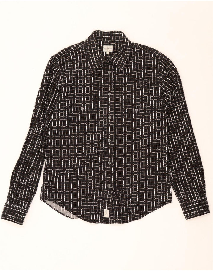 Calvin Klein Jeans Herrenhemd, groß, schwarz, geometrisch