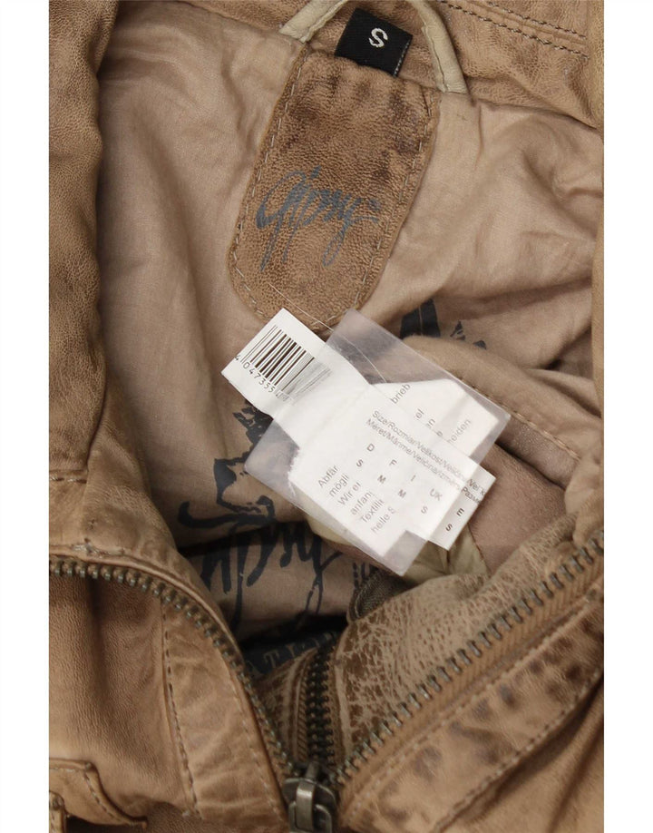 Gipsy Herren Lederjacke UK 36 Small Beige