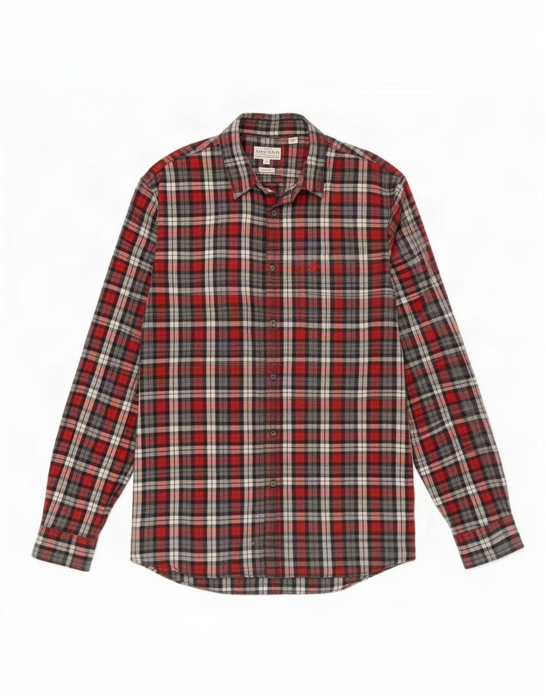 Jack Wills Herren-Hemd in klassischer Passform, groß, rot kariert, Baumwolle