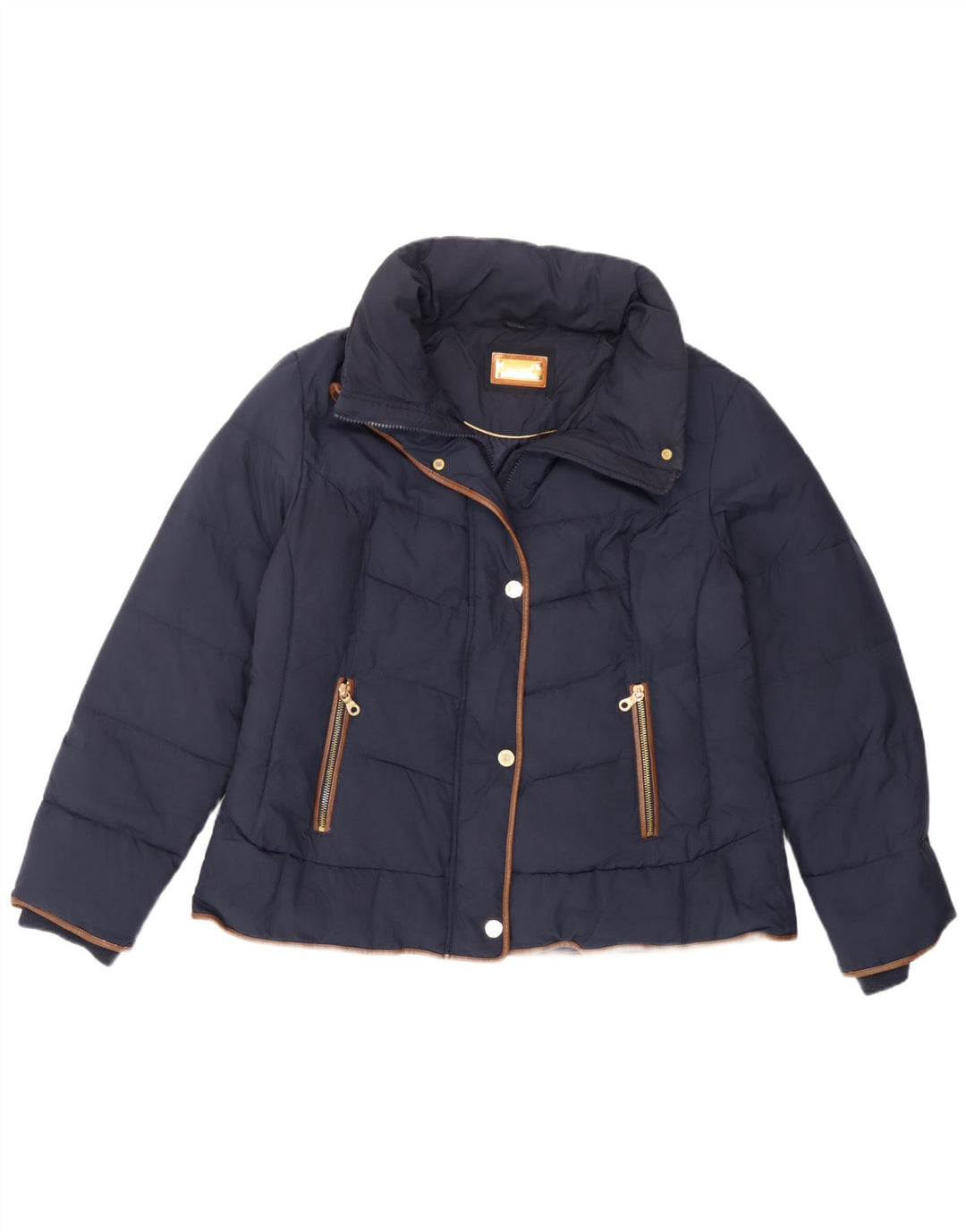 Marks & Spencer Damen Wattierte Jacke UK 16 Large Marineblau Polyester
