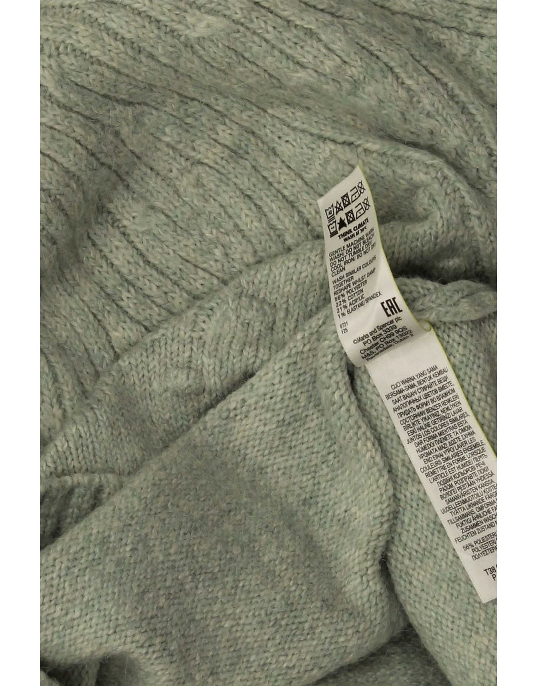 Marks & Spencer Rollkragenpullover für Damen, Gr. 14, Mittelgrün