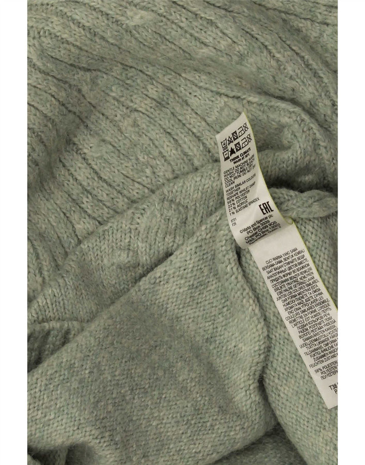 Marks & Spencer Rollkragenpullover für Damen, Gr. 14, Mittelgrün