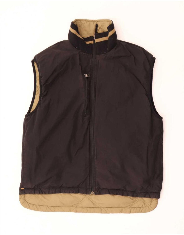 Timberland Herren Reversible gepolsterte Weste UK 36 Small Braunes Nylon
