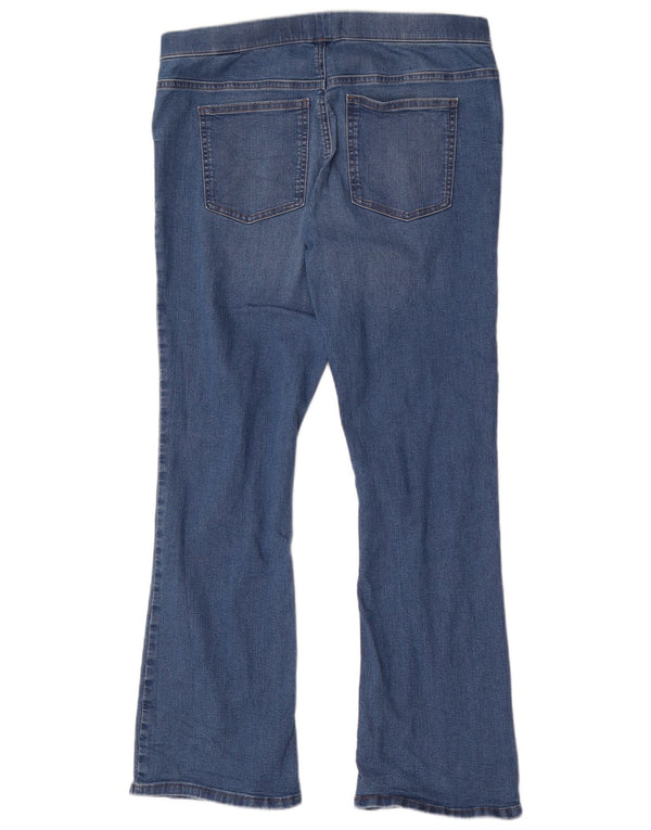 Marks & Spencer Damen Slim Flared Jeans UK 16 Large W34 L30 Blaue Baumwolle