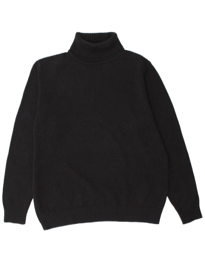 Jack & Jones Herren Rollkragenpullover XL Schwarz Baumwolle