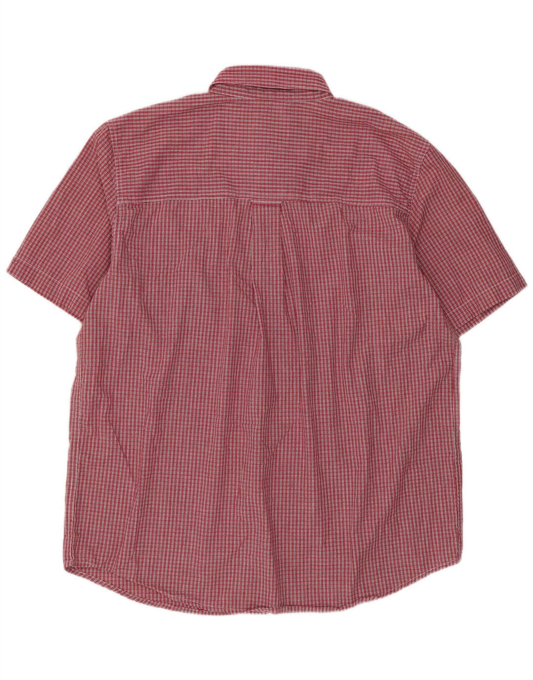 Chaps Herren-Kurzarmhemd, großes rotes Gingham-Baumwolle