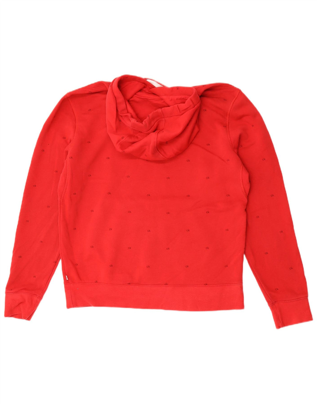 Calvin Klein Herren-Kapuzenpullover mit Grafik, mittelrote Baumwolle