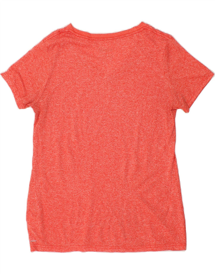 REEBOK Womens T-Shirt Top UK 14 Medium Orange Flecked Polyester Vintage Reebok and Second-Hand Reebok from Messina Hembry 