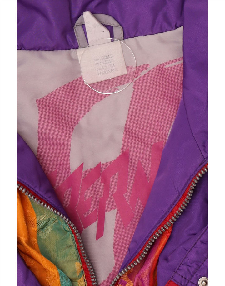Vintage Damen Übergroße Skijacke IT 44/46 Mittelroter Farbblock