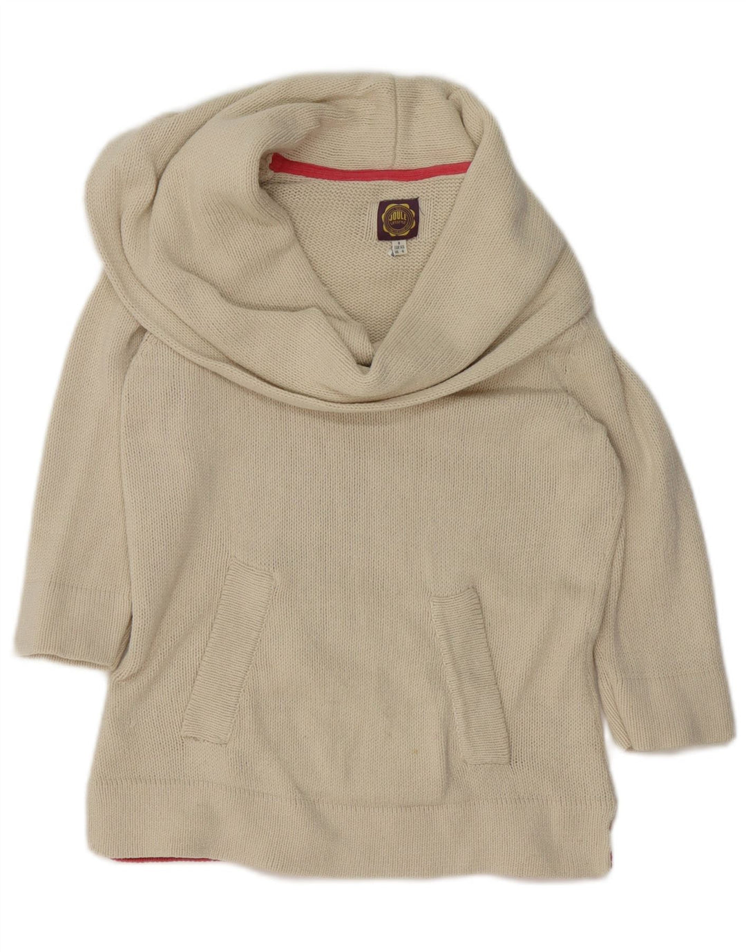 Joules Damen-Pullover mit Schalkragen, Gr. 8, gebrochenes Weiß