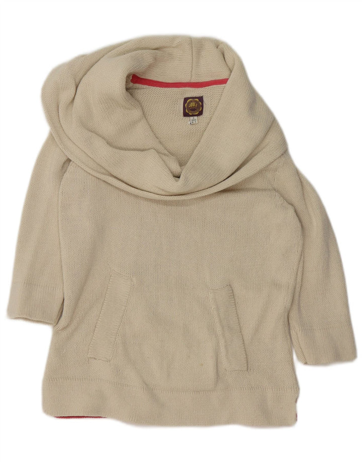 Joules Damen-Pullover mit Schalkragen, Gr. 8, gebrochenes Weiß