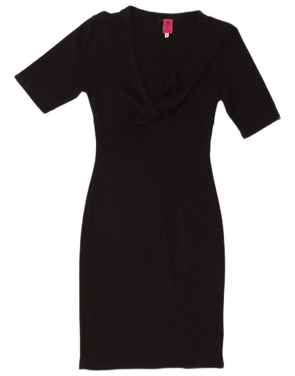 Ungaro Damen Figurbetontes Kleid UK 10 Small Schwarz