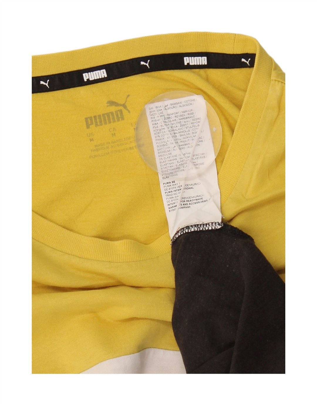 Puma Herren T-Shirt Top Medium Mehrfarbig Colourblock Baumwolle