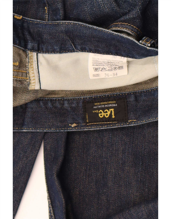 Lee Herren Denver Bootcut Jeans W36 L34 Blaue Baumwolle